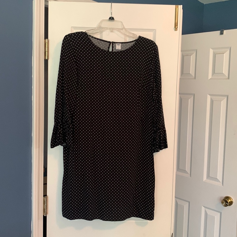 Like new black dotted dress, sz. M